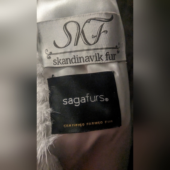 Blackcross Mink Coat with Hood - Picture 4 of 7